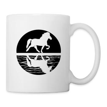 Icelandic Horse: Islandpferd Pferd Pony Merch - Tasse - Weiß - Rechts