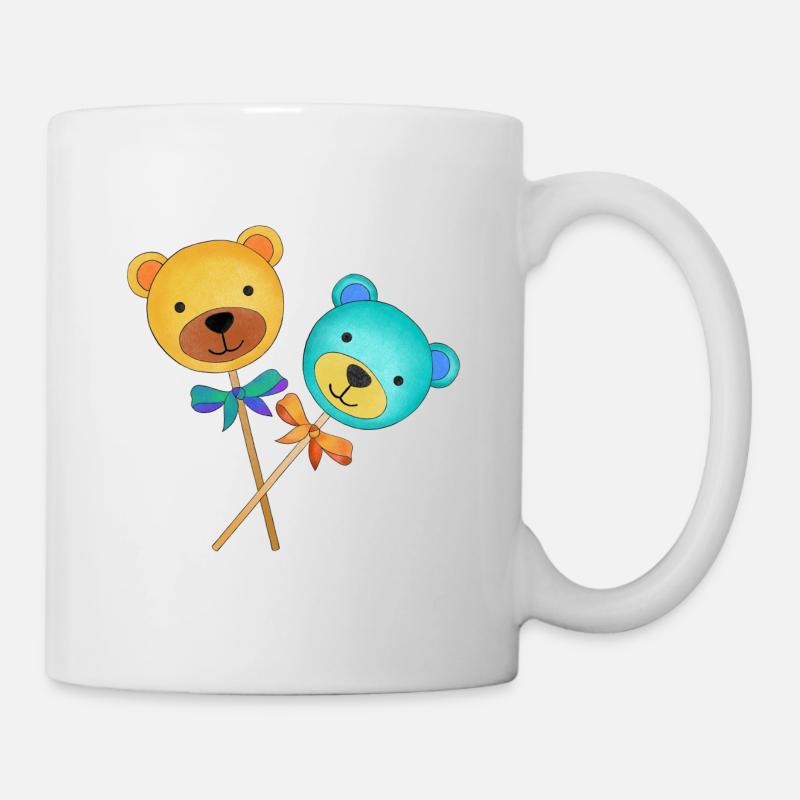 Lollis Dauerlutscher-Bärchen - Tasse - Weiß