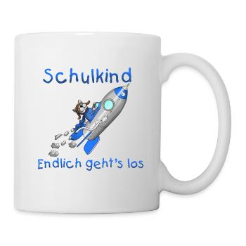 Schulkind - Schulanfang - Tasse - Weiß - Rechts
