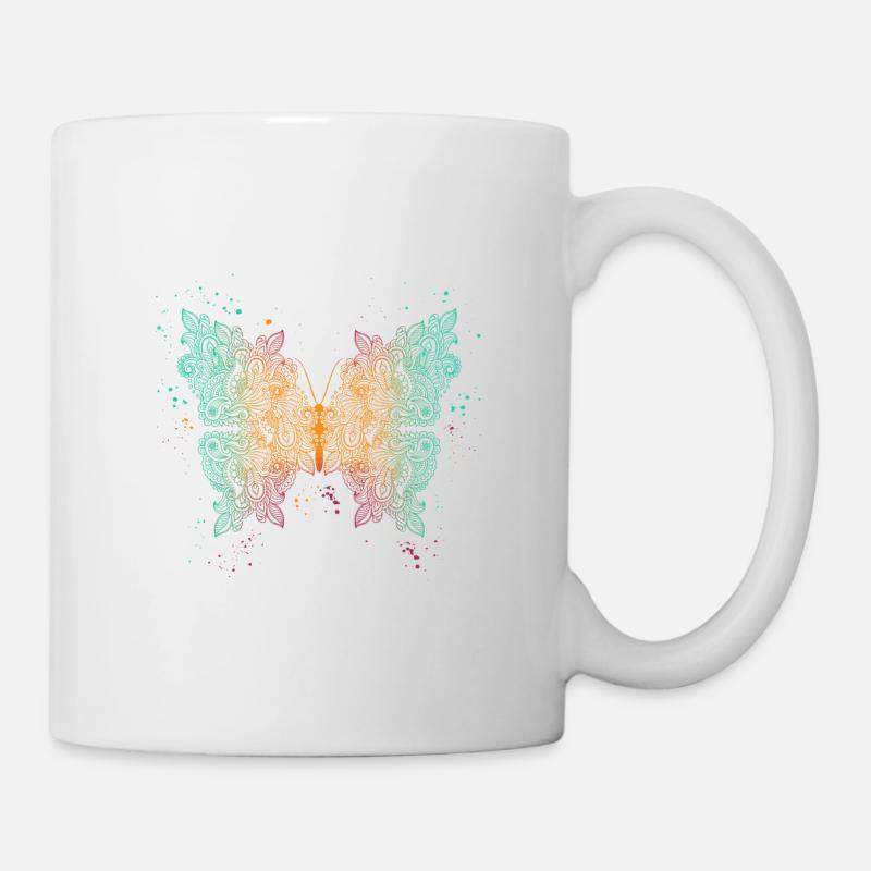 Schmetterling - Tasse - Weiß