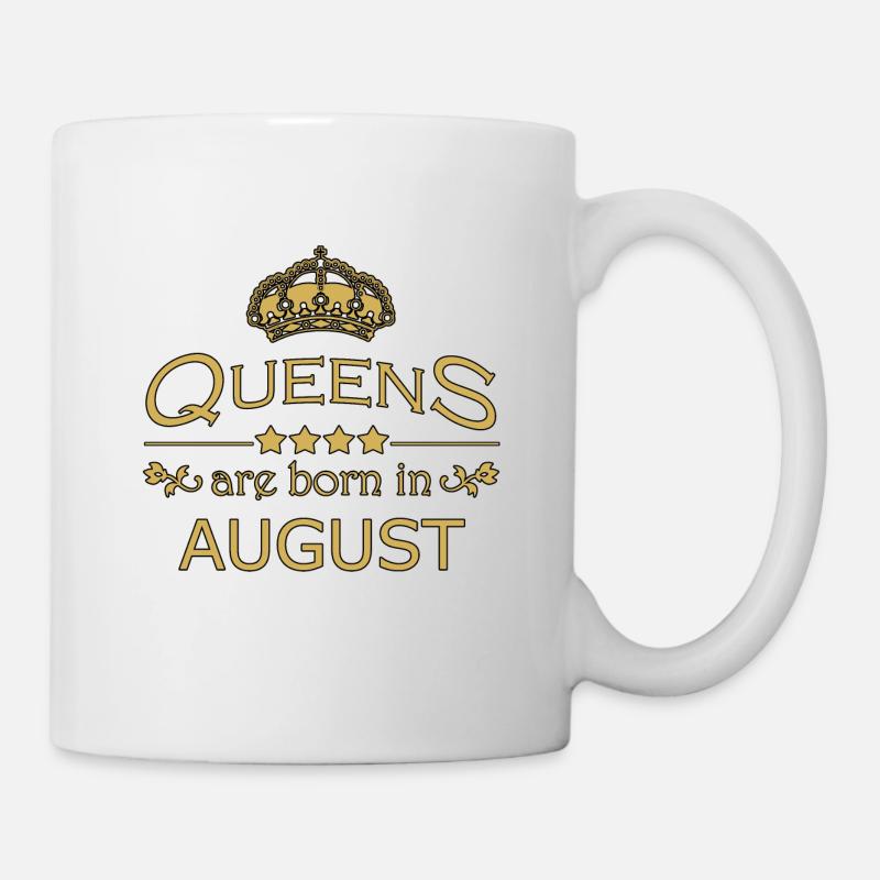 Les reines naissent en août, anniversaire, cadeau - Mug blanc - blanc