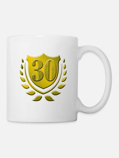 30 years, 30th birthday, anniversary - Mug - white