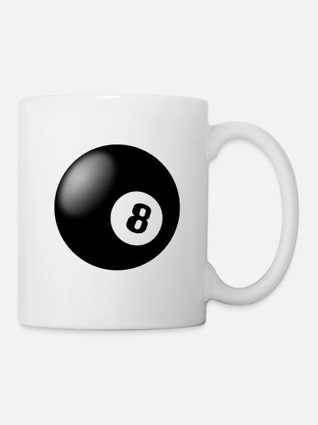 Boule de billard 8 - Mug blanc - blanc