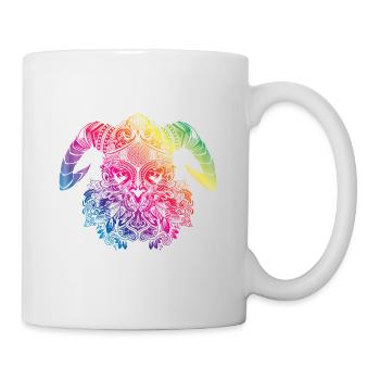 viking mandala bunt - Tasse - Weiß - Rechts