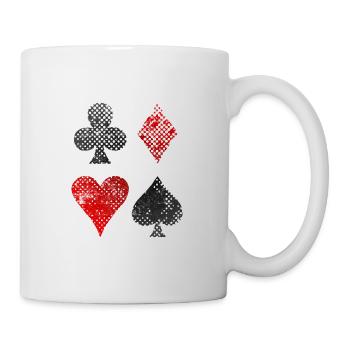 Poker Symbol As Pik Heart Cross Check - Mug - white - Right