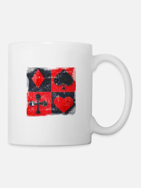 Poker Symbol As - Tasse - Weiß