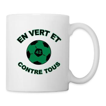 En vert et contre tous - Mug blanc - blanc - Droite
