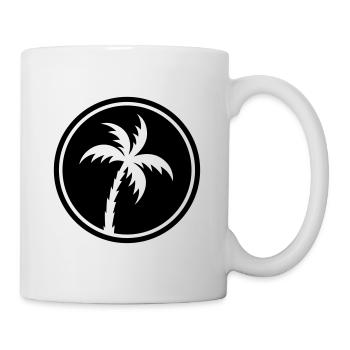 palme kreis icon - Tasse - Weiß - Rechts