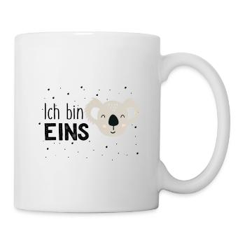 1. Geburtstag, eins, erster, Koala, Birthday - Tasse - Weiß - Rechts