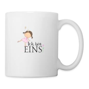 1. Geburtstag, eins, erster, Birthday, Prinzessin - Tasse - Weiß - Rechts