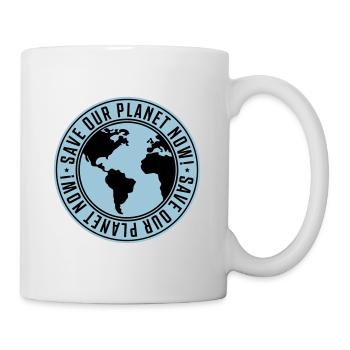 save our planet now - erde - Tasse - Weiß - Rechts