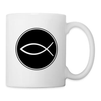 jesus fisch symbol icon - Tasse - Weiß - Rechts