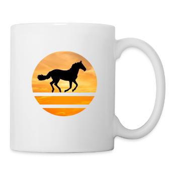 Cheval cercle - Mug blanc - blanc - Droite