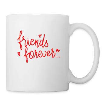 Meilleurs amis pour toujours coeurs - Mug blanc - blanc - Droite