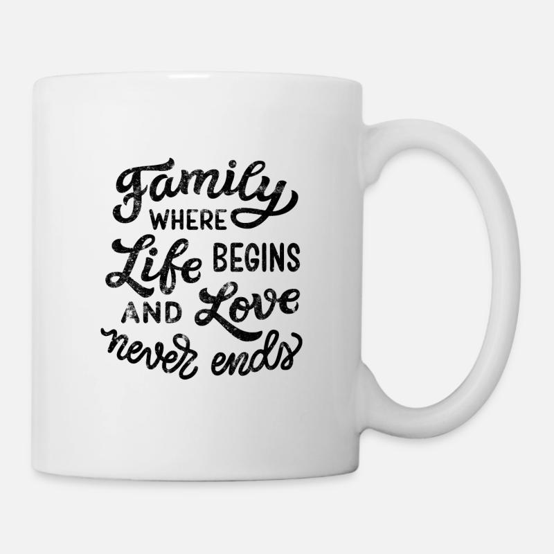 Familie Spruch - Tasse - Weiß