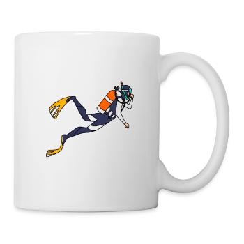 Les plongeurs - Mug blanc - blanc - Droite