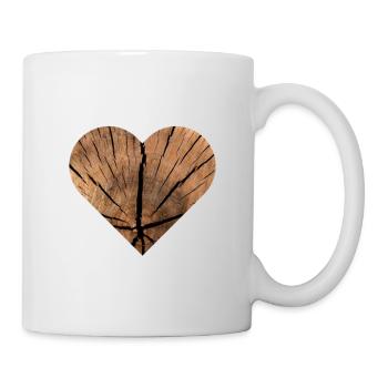 Nature wood love pattern - Mug - white - Right