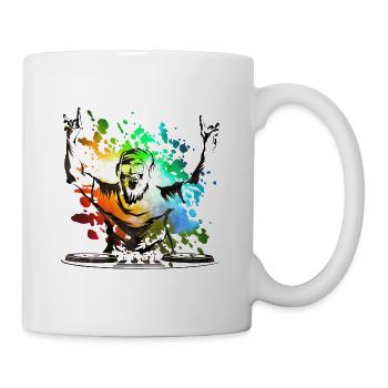 dj coloré - Mug blanc - blanc - Droite