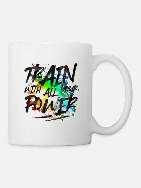 train power bunt - Tasse - Weiß