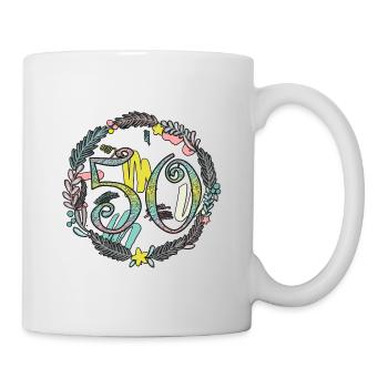 50, 50th birthday, anniversary, gift - Mug - white - Right