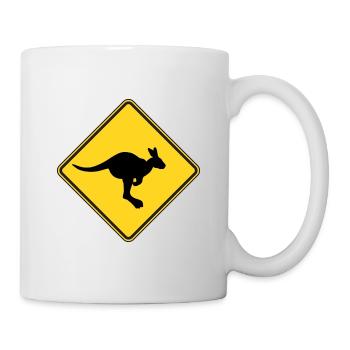 Chemise cadeau bouclier signe de route Australie Wallaby - Mug blanc - blanc - Droite