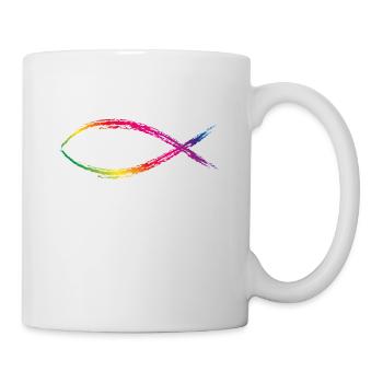 jesus fisch - Tasse - Weiß - Rechts