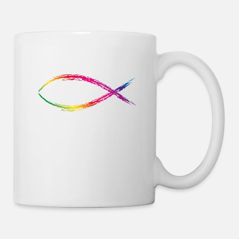 jesus fisch - Tasse - Weiß