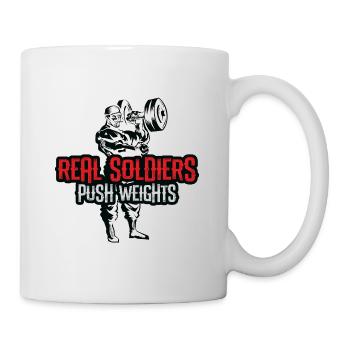 soldat hanteln - Tasse - Weiß - Rechts