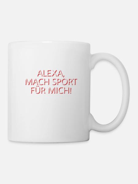Alexa mach sport - Tasse - Weiß