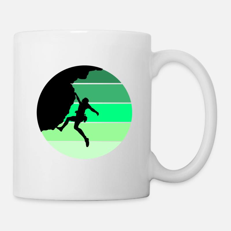 Klettern, Bouldern, Geschenk - Tasse - Weiß