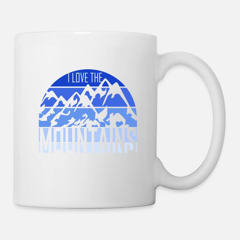 Mountains, Mountains, Gift - Mug - white