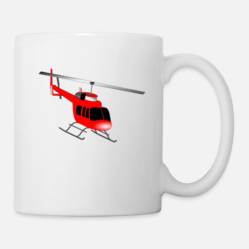 Helikopter - Tasse - Weiß