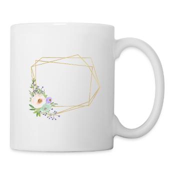 Fleurs géométriques personnalisables - Mug blanc - blanc - Droite