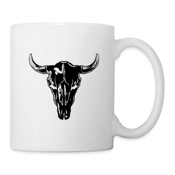 Crâne de taureau - Mug blanc - blanc - Droite