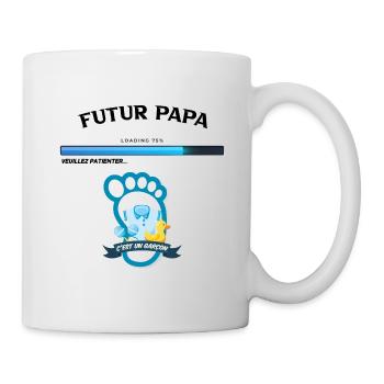 futur papa c est un garçon cadeau naissance bébé - Mug blanc - blanc - Droite