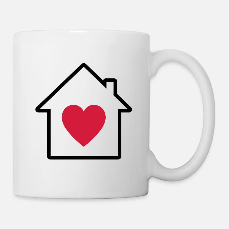 House with a heart - Mug - white