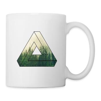 Wald / Natur / Dreieck / Geschenk - Tasse - Weiß - Rechts