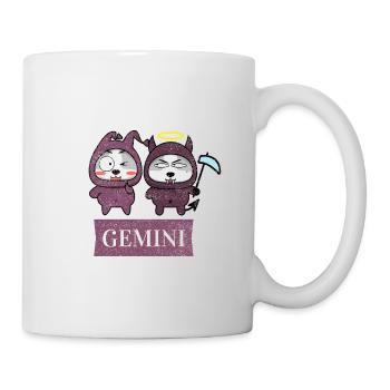 Enfants Gémeaux Signe astrologique Zodiaque - Mug blanc - blanc - Droite