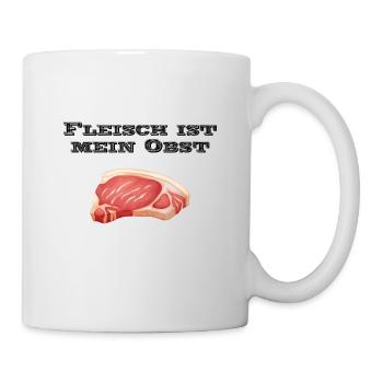 Fleisch ist mein Obst Steak - Tasse - Weiß - Rechts