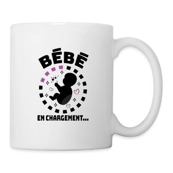 Bébé en chargement t-shirt annonce grossesse femme - Mug blanc - blanc - Droite