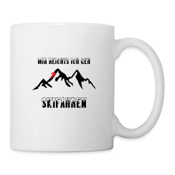 mir reichts ich geh skifahren black - Tasse - Weiß - Rechts