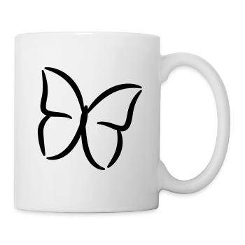 Schmetterling - Tasse - Weiß - Rechts