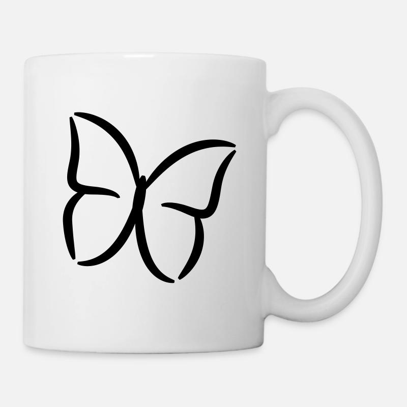 papillon - Mug blanc - blanc