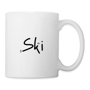 Ski Alpen Skifahrer Berge - Tasse - Weiß - Rechts