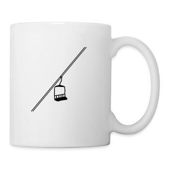 Ski lift ski winter - Mug - white - Right