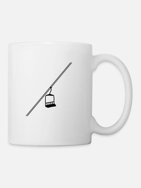 Skilift Ski Winter - Tasse - Weiß
