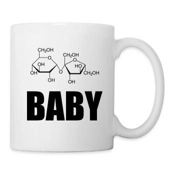 Nerdy design "SUGAR BABY" - chemical structure - Mug - white - Right