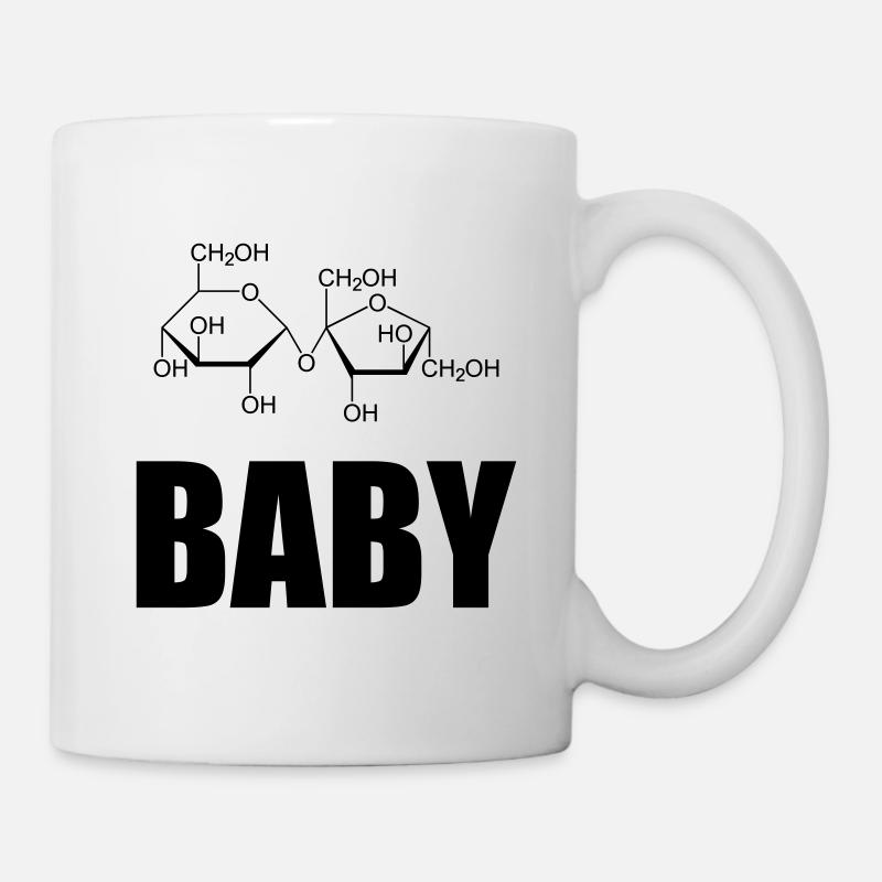 Conception ringard "SUGAR BABY" - structure chimique - Mug blanc - blanc