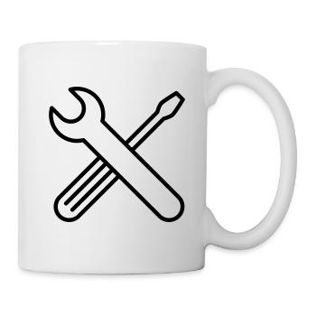 Wrench and screwdriver - Mug - white - Right