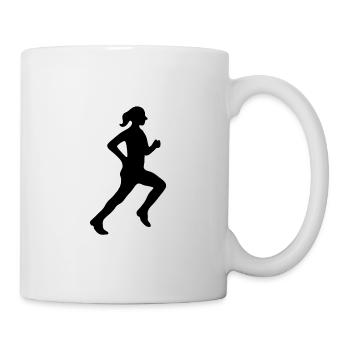 Joggen Laufen Frau Sportlich - Tasse - Weiß - Rechts